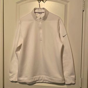 White Nike Therma Repel Half-Zip Golf Pullover
